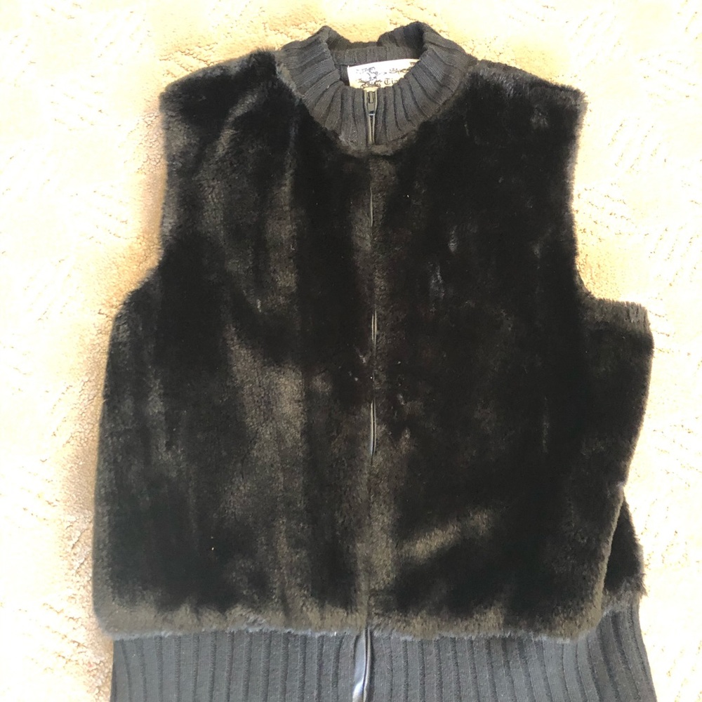 Faux Fur Black Vest